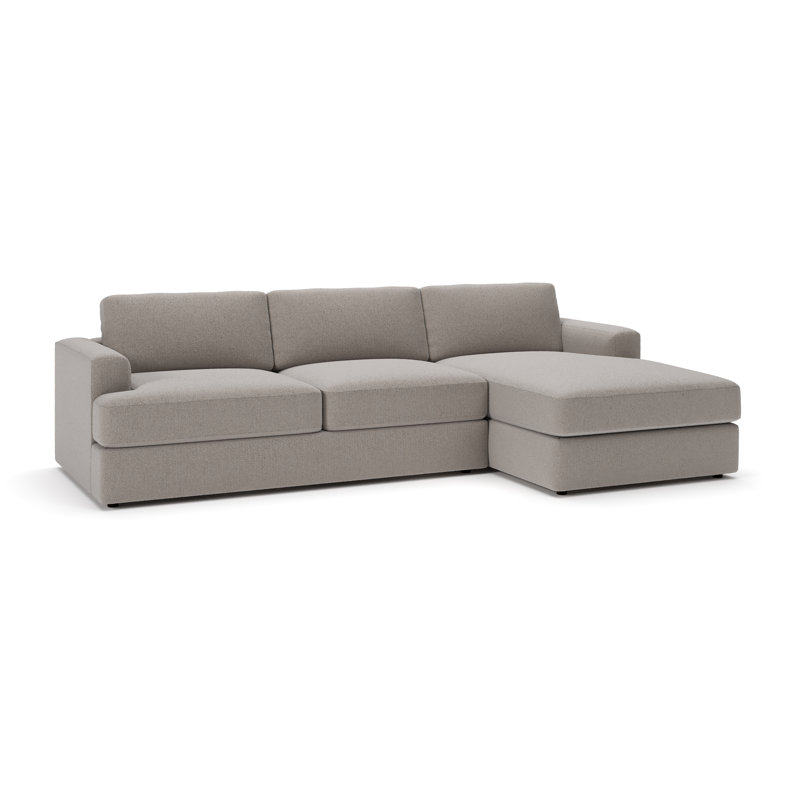 Cayden Sectional with Chaise, Right Hand Facing, Apollo Pebble Boucle