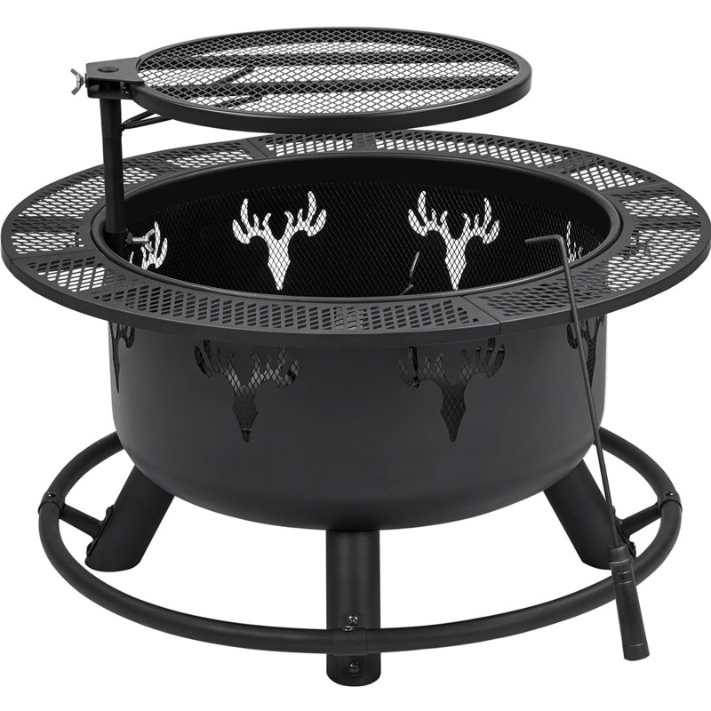 Round Wood Burning Fire Pit