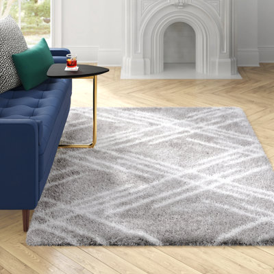 Arlie Geometric Gray Area Rug