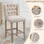 Tabourets de bar à hauteur de comptoir avec pieds en bois, beige, sièges confortables et élégants pour les cuisines modernes