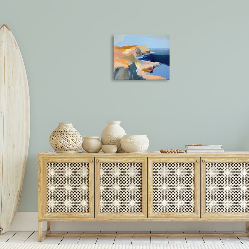 Art mural sur toile «Rugged Cliff Coastline» par Ramona Murdock, H 16 po x l 20 po