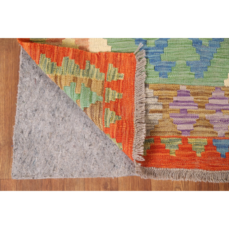 Reversible Wool Kilim Oriental Runner Rug 3x9