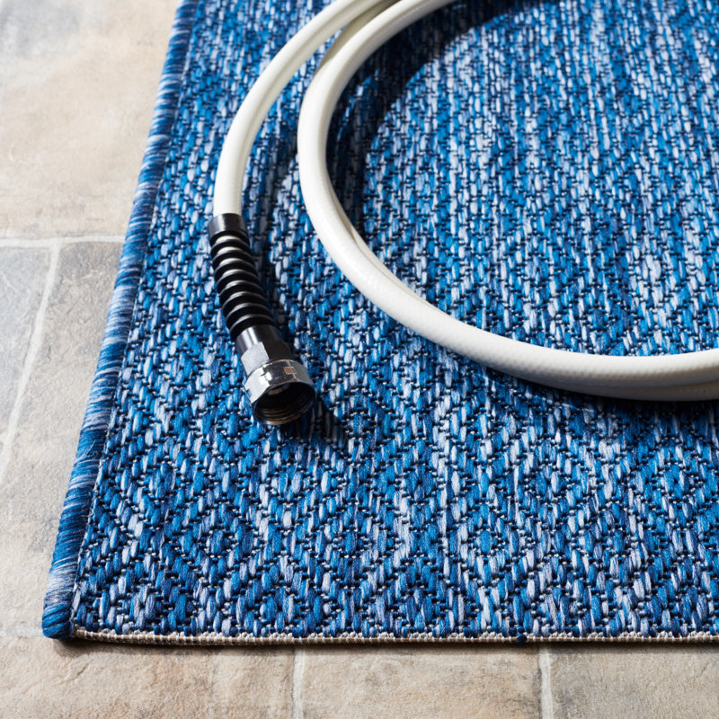 Sayed Performance Solid Color Indoor/Outdoor Area Rug, Round 9'