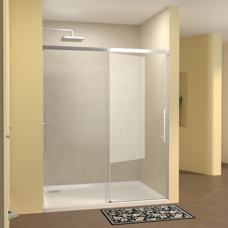 Porte de douche coulissante simple sans cadre Aldo, 48 po de largeur