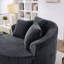 Chaise longue pivotante à 360 ° en velours côtelé avec coussins amovibles-1250544193