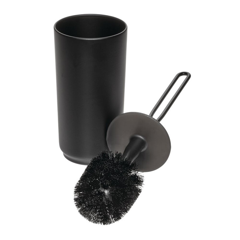 Ensemble de porte-brosse de toilette iDesign Austin - noir mat
