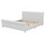 Bed frame with high headboard and rolled footboard with screw-locked slat construction for noise-free nights-1984924634