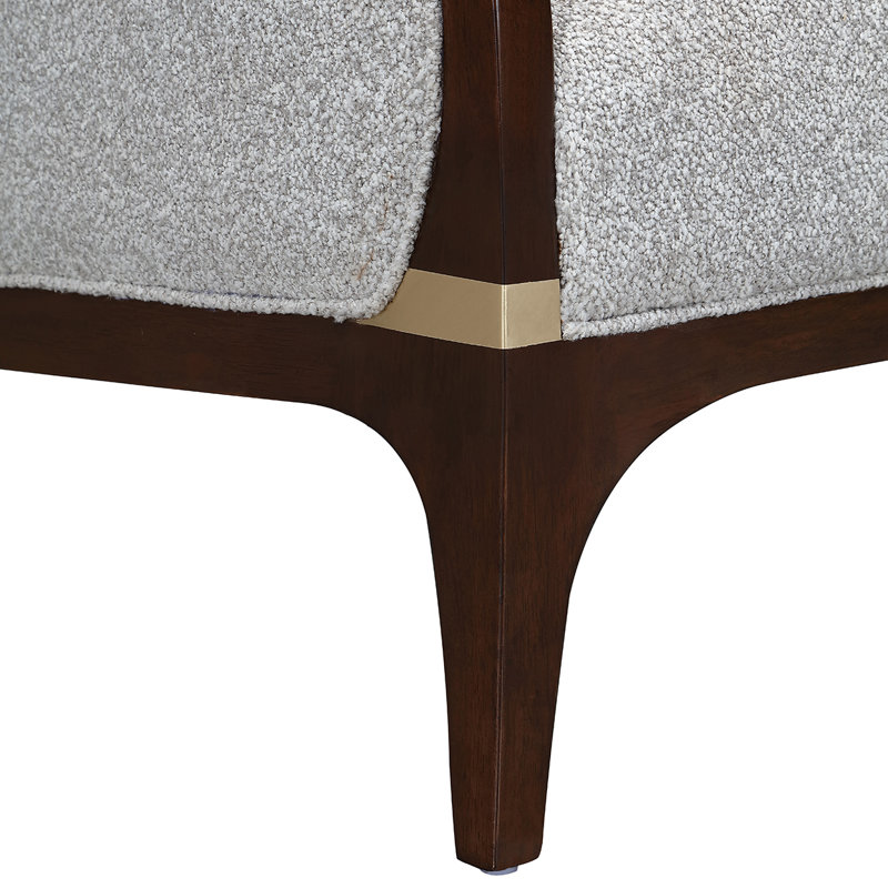 Chaise assortie Houston - galet / noyer