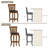 Swivel Upholstered Stool with Solid Wood Frame-1890804277-1890804274