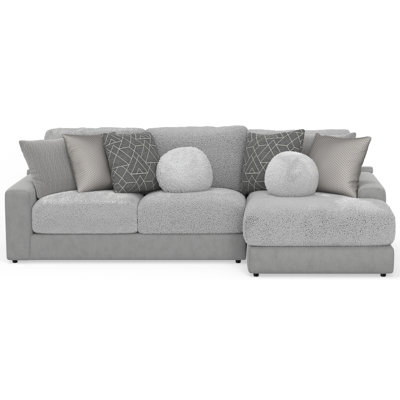 Stafford 2pc Sofa Chaise With Cuddler Seat Cushions And Included Accent Pillows