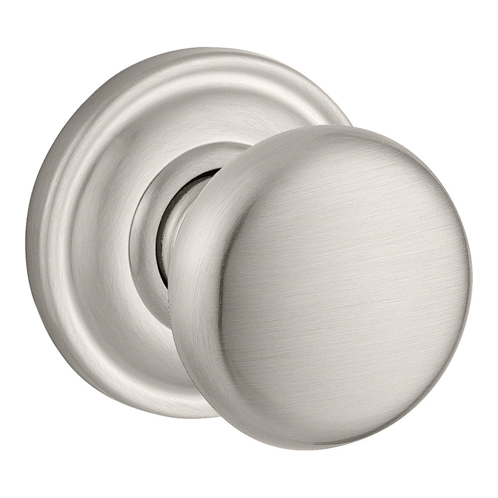 Round Privacy Door Knob with Traditional Round Rose Baldwin 