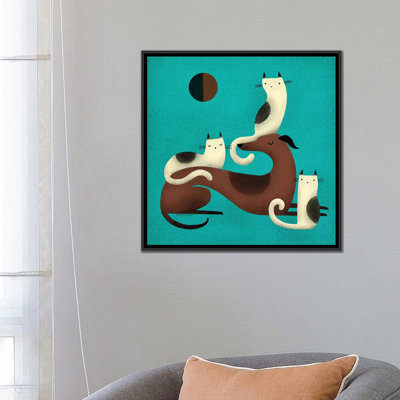 « lévrier perchoir », reproduction sur toile tendue Terry Runyan