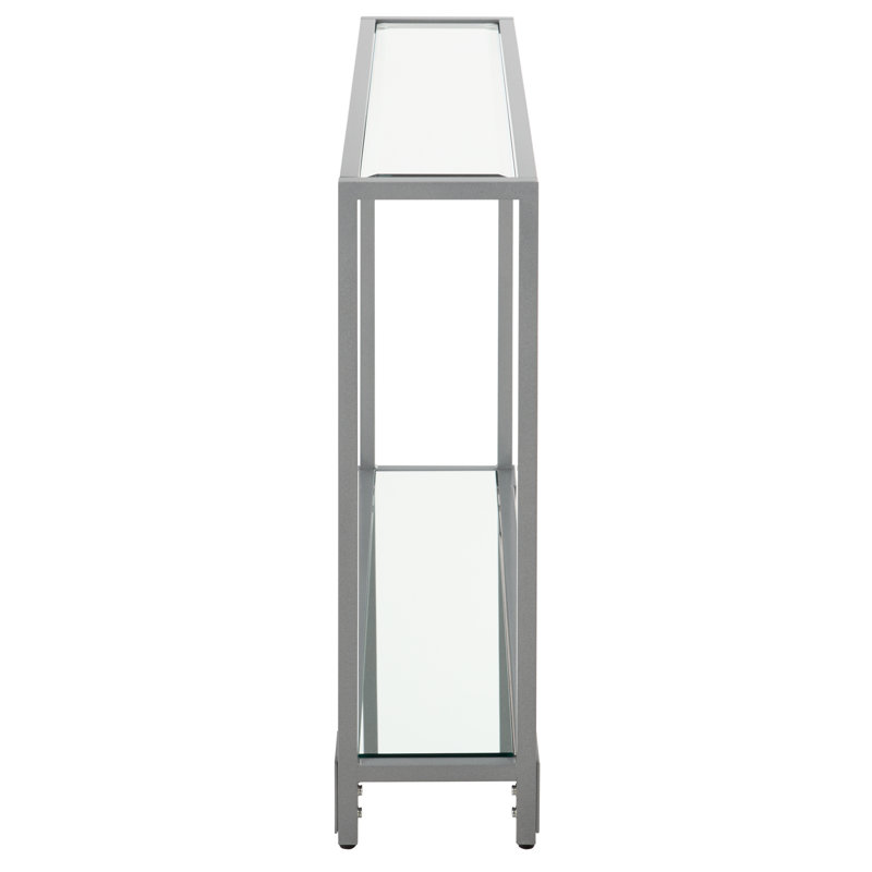 Console 56 po Charlie-Adam, 29" H x 36" W x 8" D, Clear, Argent