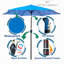 Parasol de patio 9 pi 9 pi