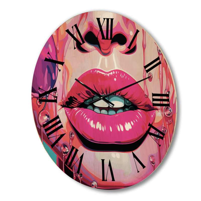 Horloge murale en bois massif Okikiola, Petit