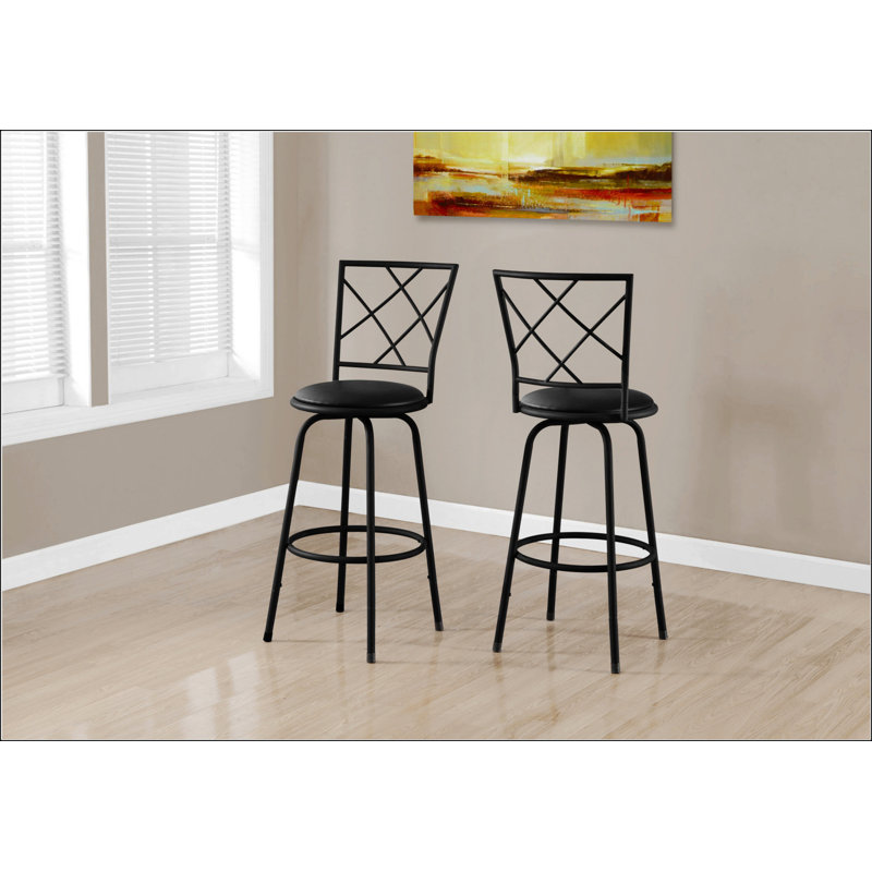 Ensemble de 2 tabourets de bar, Noir