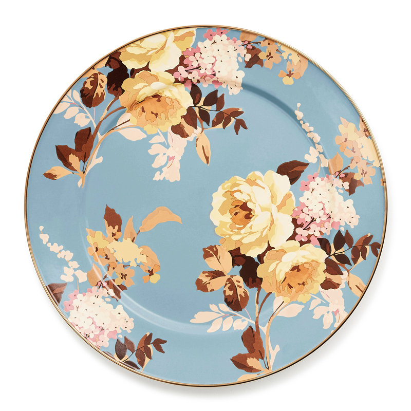 Wild Rose Charger/Plate, Slate