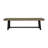 Acacia Outdoor Bench,Sandblast Gray Finish And Black,Set Of 2-359240540
