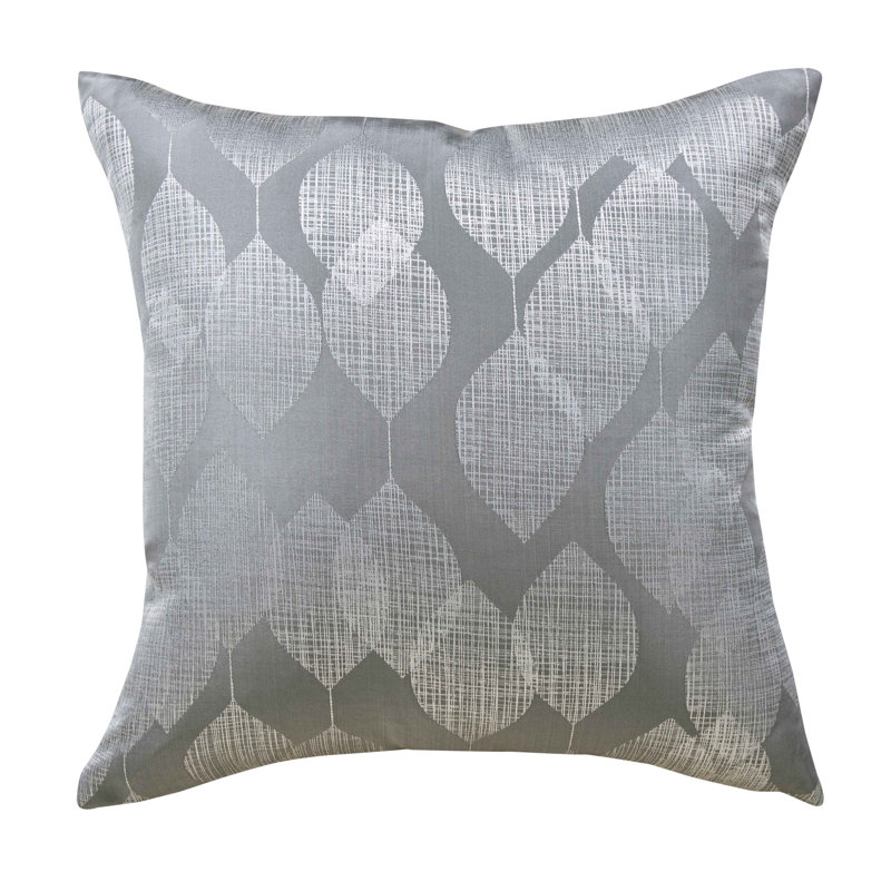 Barile Geometric Square Cushion, Grey