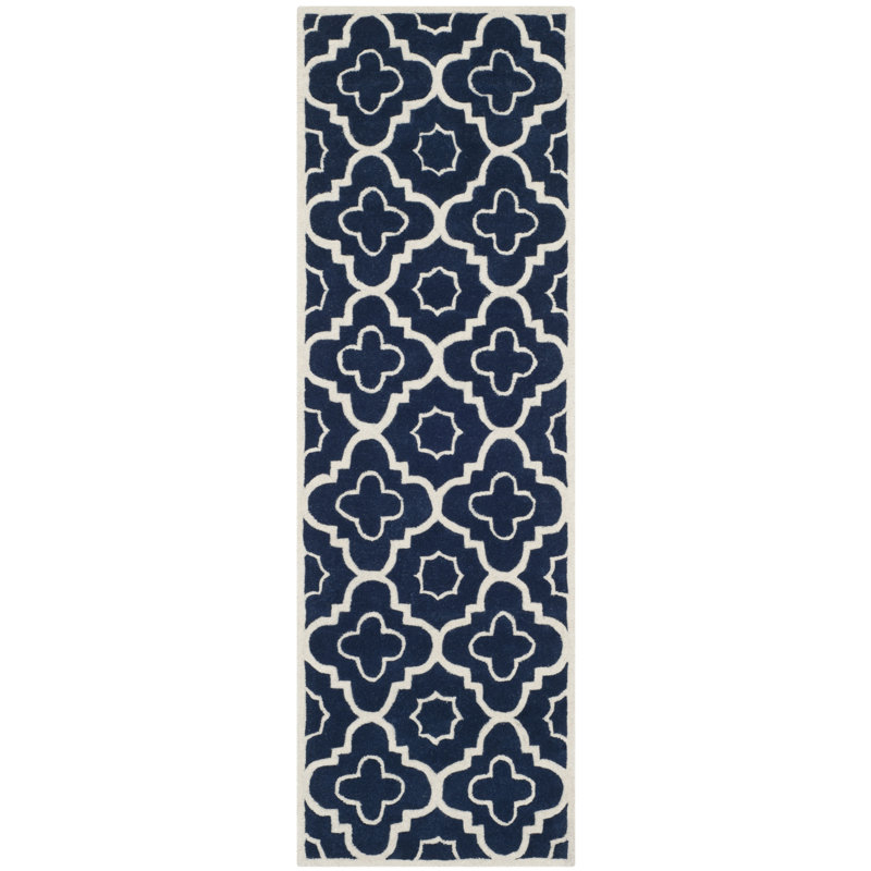 Carolene Hand Tufted Wool Geometric Rug, Runner 2'3" x 11'