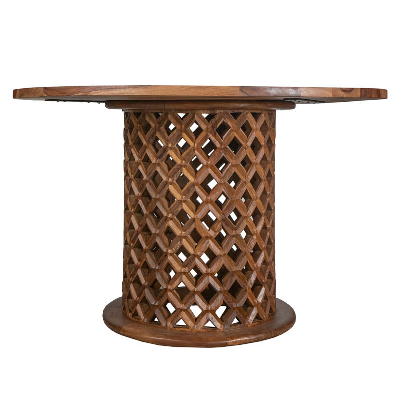 Delynn Round Solid Wood Dining Table
