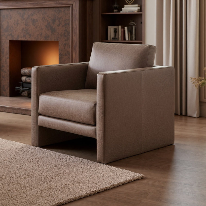 Fauteuil en similicuir, Espresso