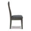 Chaise d'appoint à dossier à lattes gris Frisby