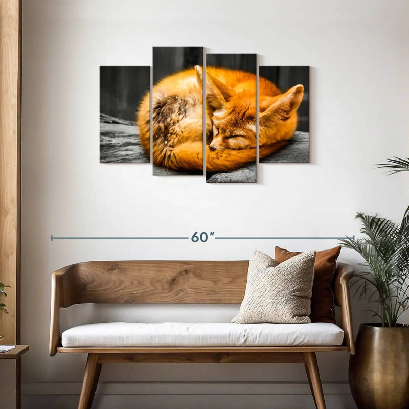 Brampt Fox Sleeping, 27"H x 43"W