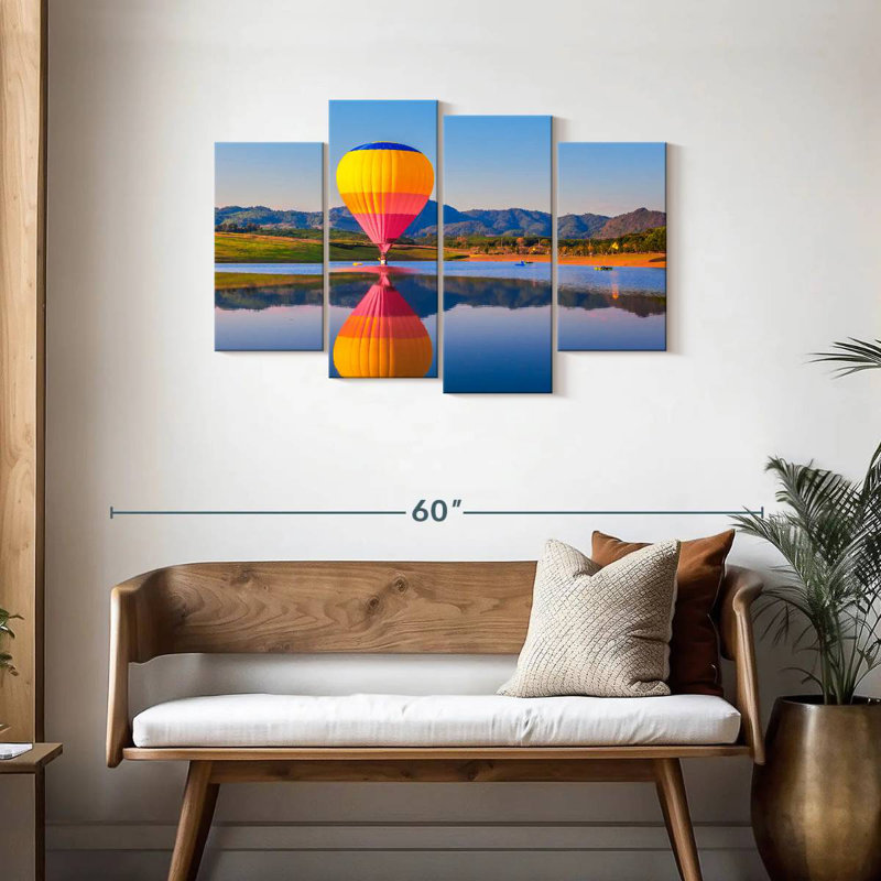 Hot Air Balloon Reflection, H 27 po x l 43 po
