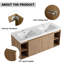 Meuble-lavabo mural 48 po avec double lavabo