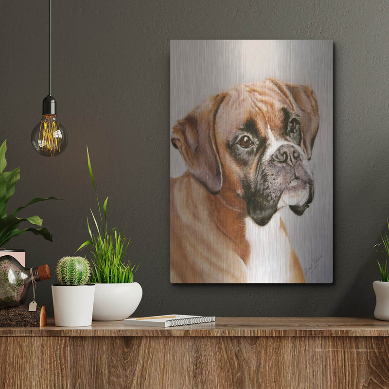 «Boxer» par Janet Pidoux, H 16 po x l 12 po