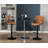 Enmond Swivel Adjustable Height Counter & Bar Stool with Metal Frame and Round Footrest, Faux Leather Counter Stool for Kitchen Island-1103858744