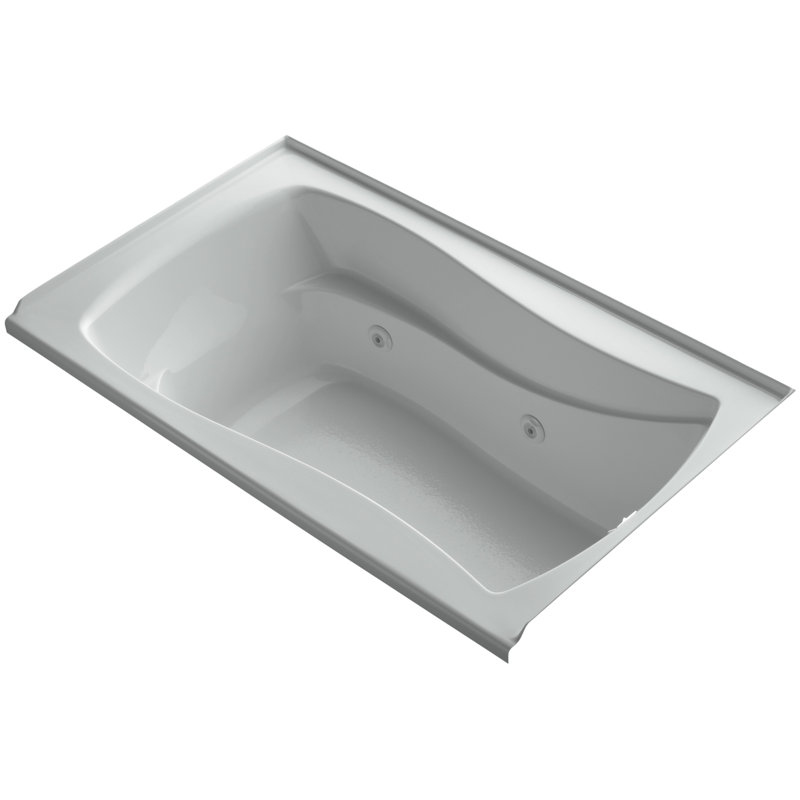Mariposa® 60" x 36" Alcove/Tile in Whirlpool Acrylic Bathtub, Ice Gray, Left