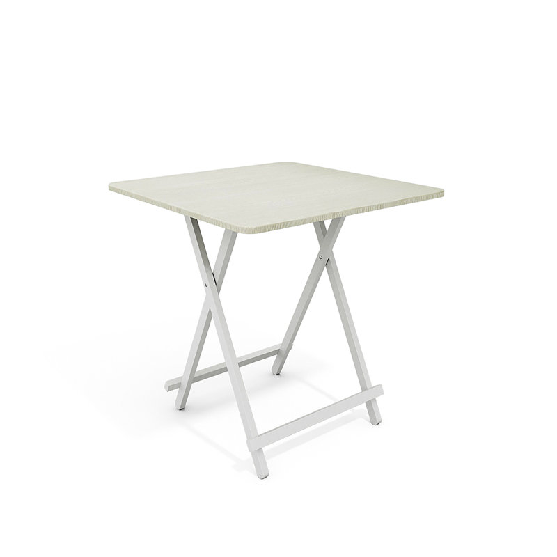 Kruter Foldable Square Dining Table, 74cm H x 70cm L x 70cm W, White