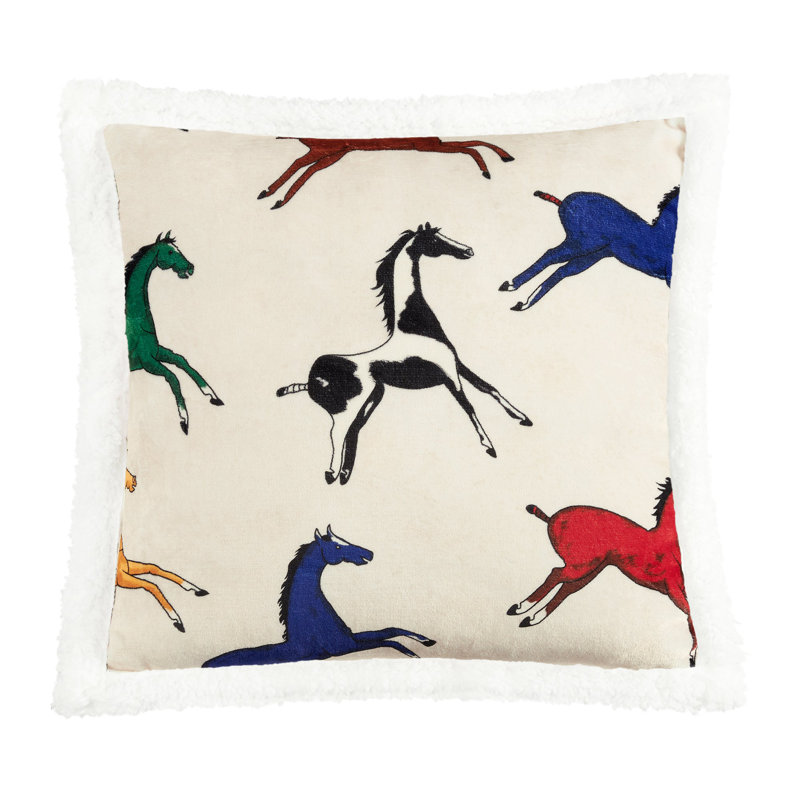 Coussins Campfire, Chevaux sauvages multicolores