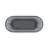 68.9 Inch Translucent Grey Blue Oval Freestanding Soaking Bathtub For Bathroom