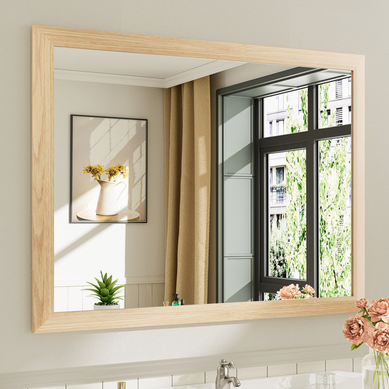 Miroirs de salle de bain modernes et contemporains en métal biseauté rectangulaire / carré avec verre trempé HD