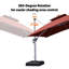 Justhin 3.3m Square Cantilever Umbrella With Base-2097321350
