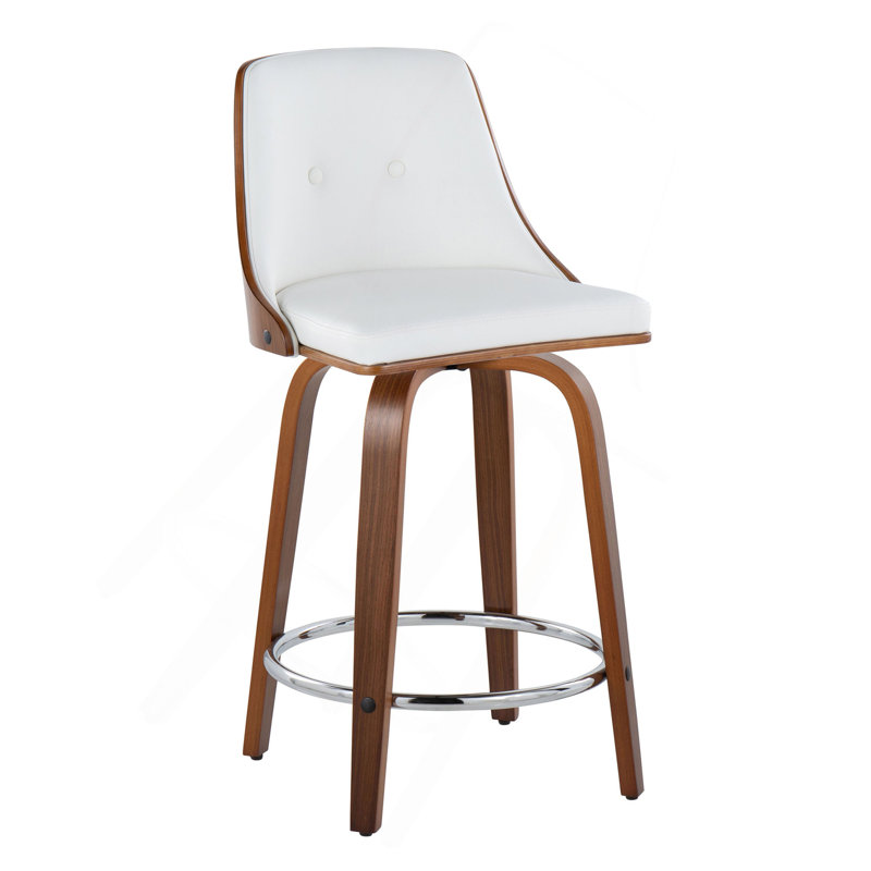 Tabouret de bar à hauteur fixe Gianna 24 Mid-Century