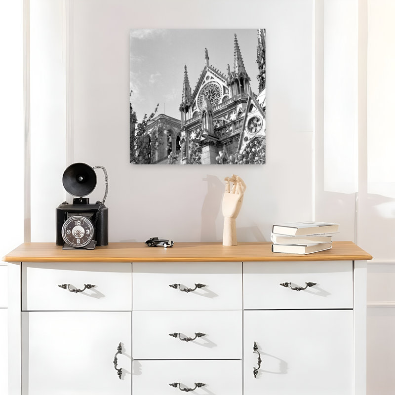 Étoile brillante de Paris - Notre Dame, architecture de paysage contemporain abstrait, H 18 po x l 18 po