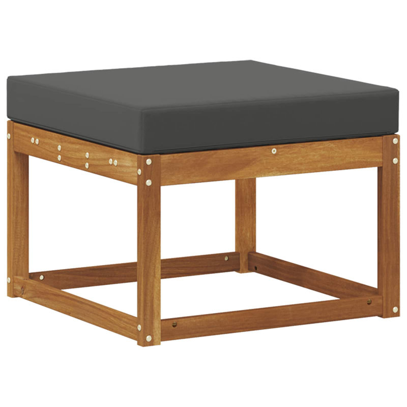  Outdoor Footstool Solid Acacia Wood Natural