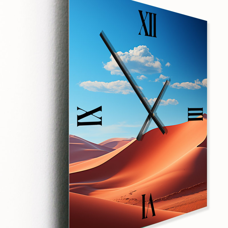 Minimalisme côtier Photo VI - Horloge murale paysage et nature surdimensionnée, H 32 po x l 16 po x P 1 po