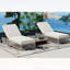 Méridienne d'extérieur avec dossier à 5 positions, structure en rotin et coussin pour la détente au bord de la piscine, du patio et du jardin
