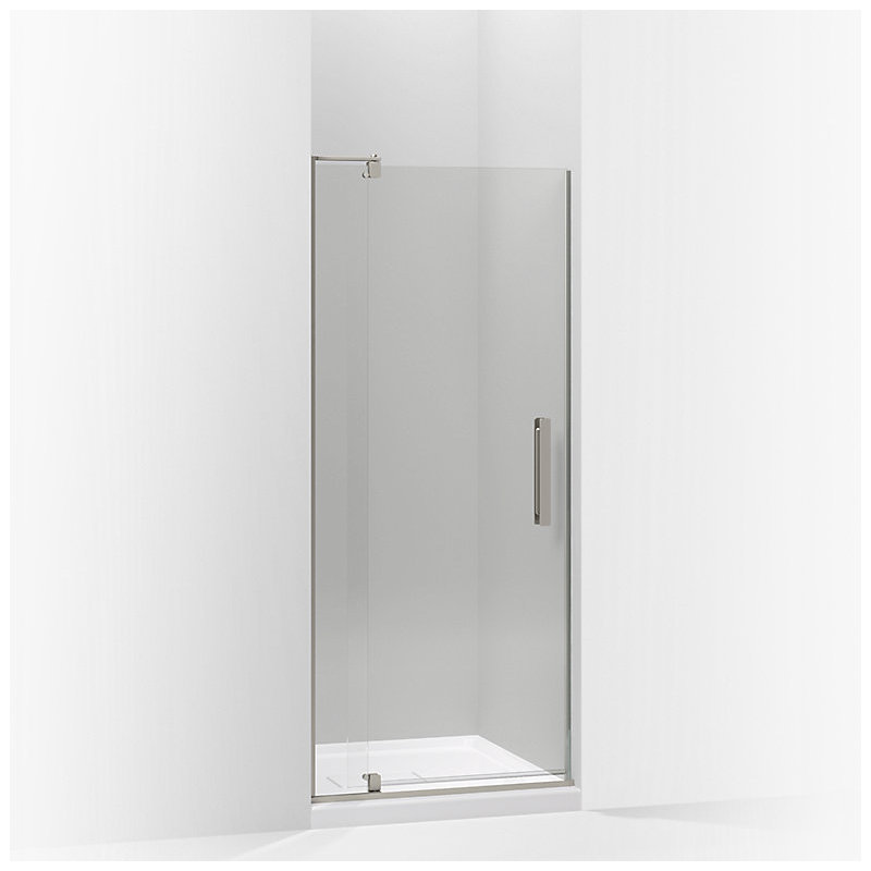 Revel 31.125'' x 70'' Pivot Shower Door with CleanCoat® Technology, Anodized Brushed Nickel