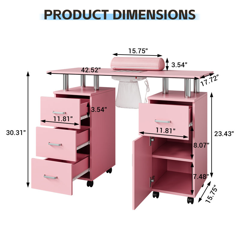 Poste de travail à clou, Pink