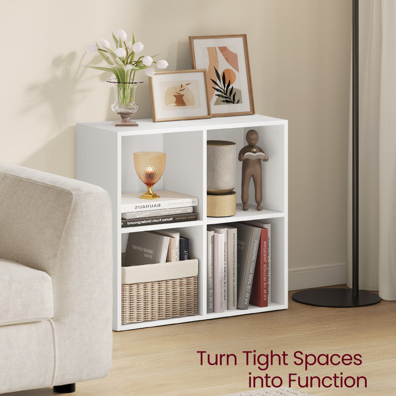 4-Cube 26''H X 26''W Bookcase, Cloud White