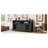 Farmhouse Sideboard With Sliding Barn Door, Mesh Panels And Open Storage-1257280622