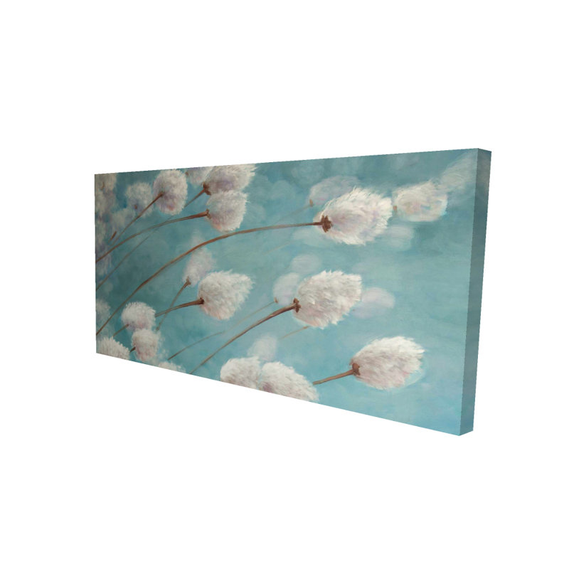 Plantes de coton dans le vent - décor de chambre à coucher