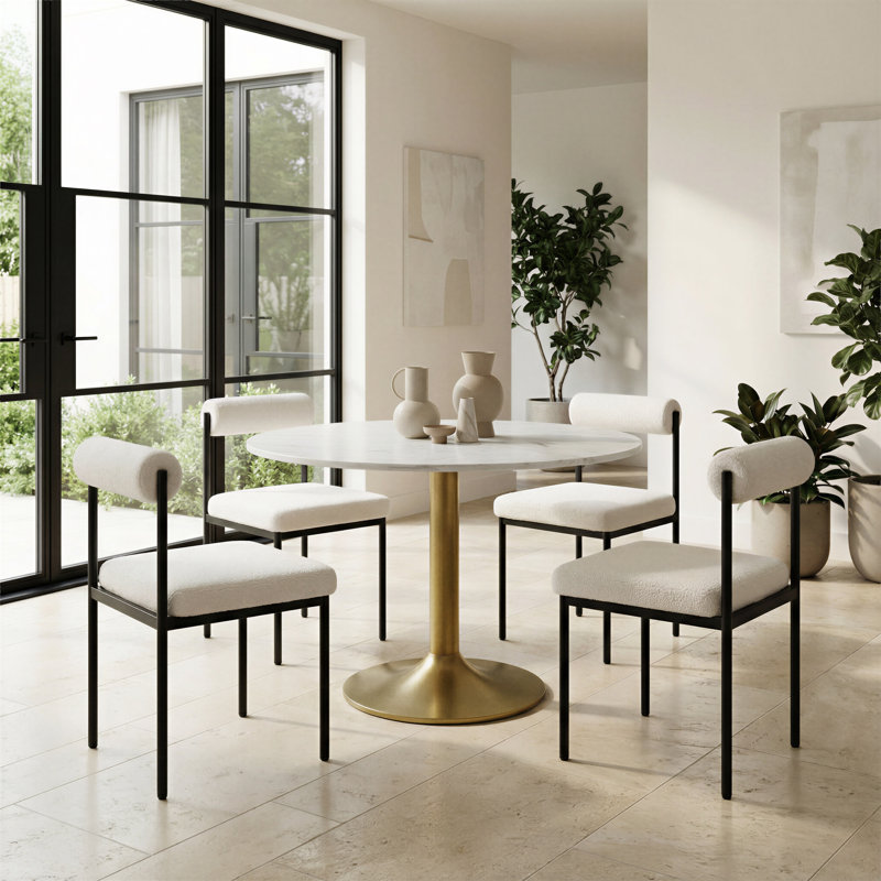 Eres 19.1'' H Upholstered Side Chair, White