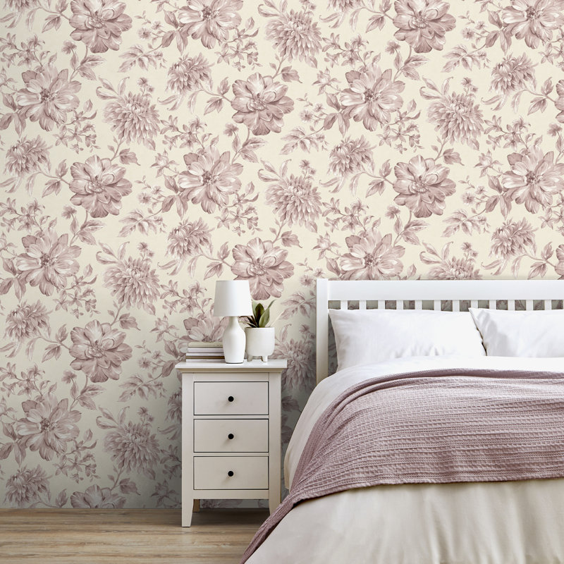 Arcilia 10.5m x 52cm Wallpaper Roll, Pink